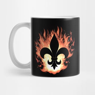 Flaming Fleur De Lis Mug